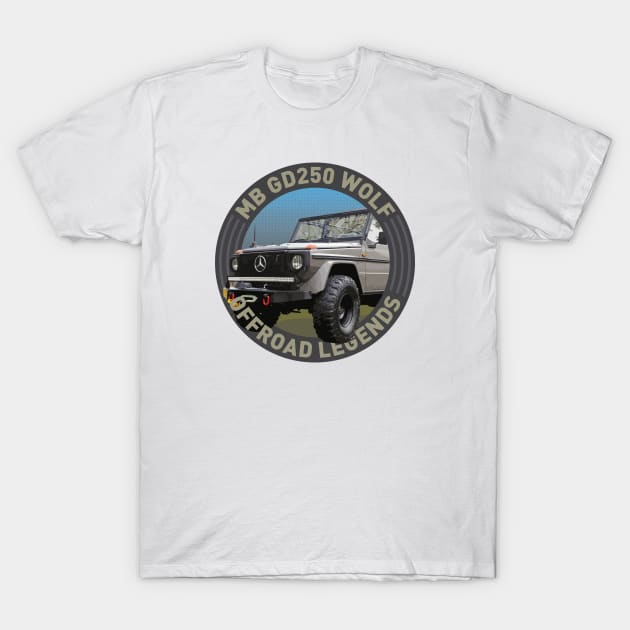 4x4 Offroad Legends: Mercedes-Benz G-klasse GD 250 Wolf Cabrio T-Shirt by OFFROAD-DESIGNS